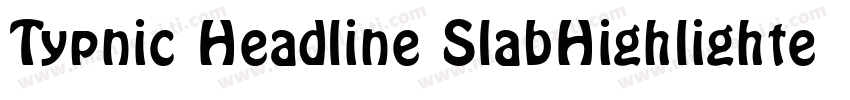 Typnic Headline SlabHighlighted字体转换